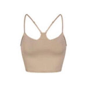 SKIMS 2X CAMI SWIM TOP IN DESERT (KHAKI GREEN/TAN)